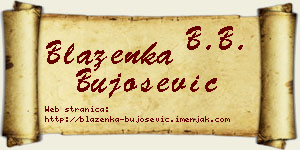 Blaženka Bujošević vizit kartica